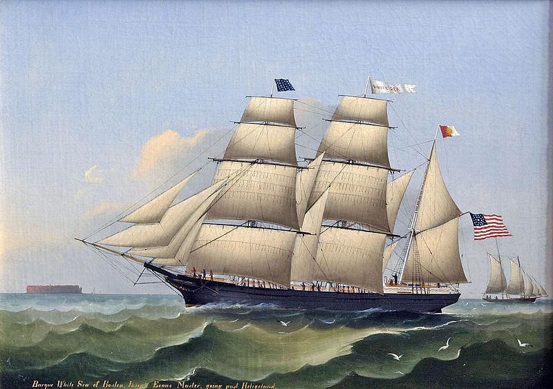 unknow artist Barque WHITE SEA of Boston Germany oil painting art